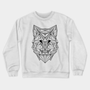 Geometric Wolf Crewneck Sweatshirt